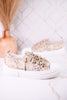 Metallic Leopard Print Aman Sneakers With Rhinestone Laces