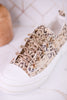 Metallic Leopard Print Aman Sneakers With Rhinestone Laces