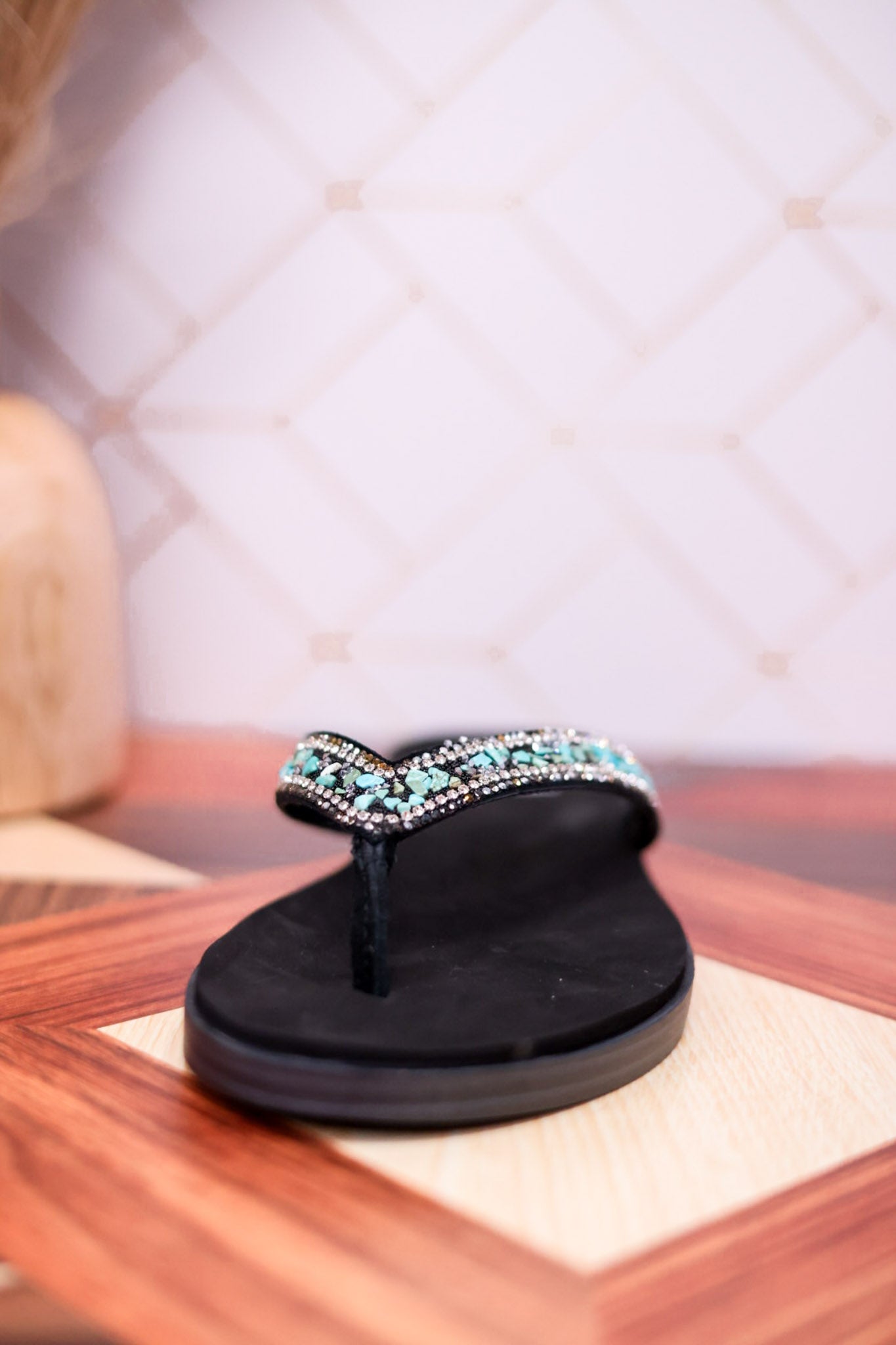 Tumbled Gemstone Turquoise "Diyah" Sandals