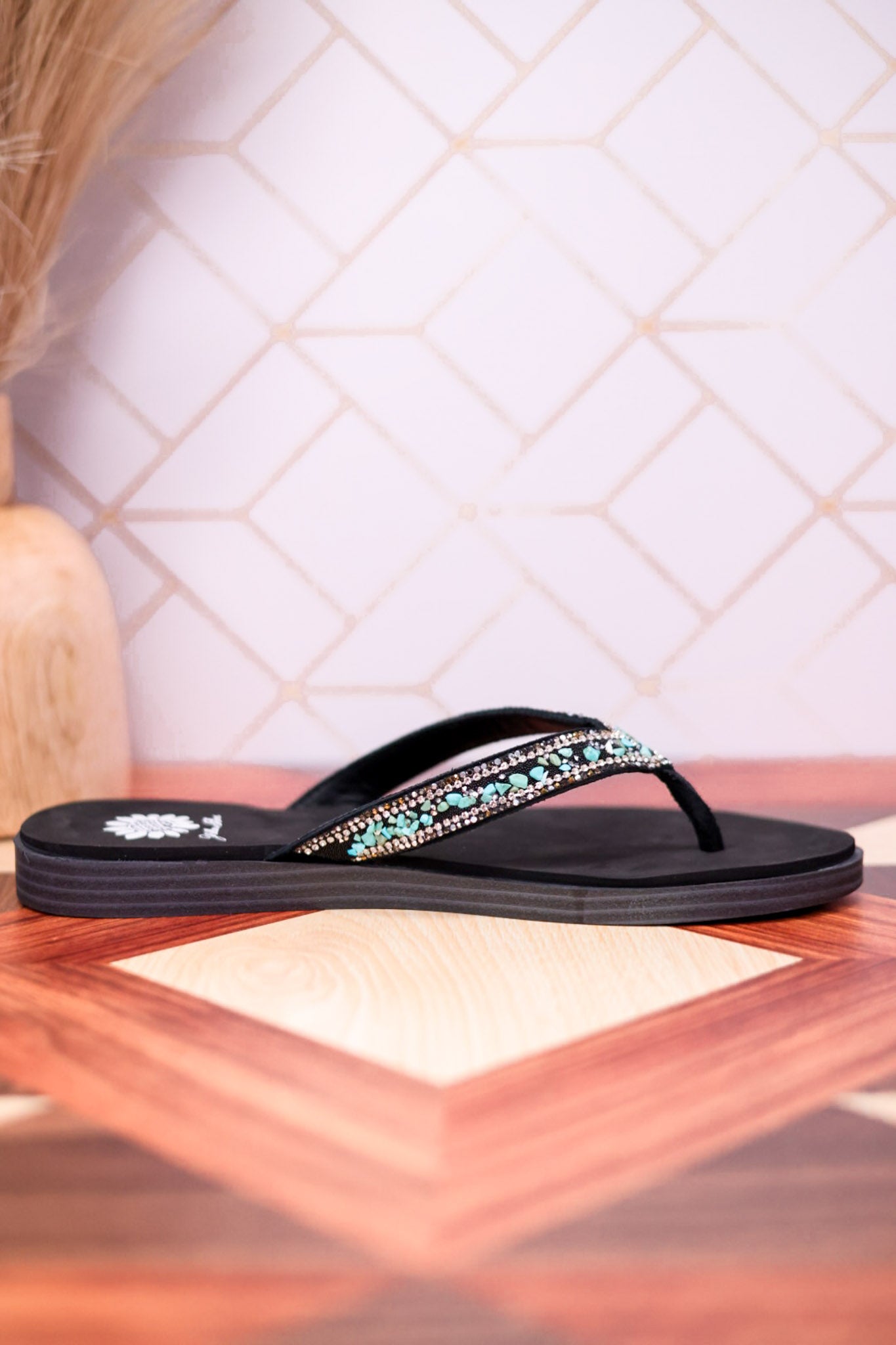 Tumbled Gemstone Turquoise "Diyah" Sandals