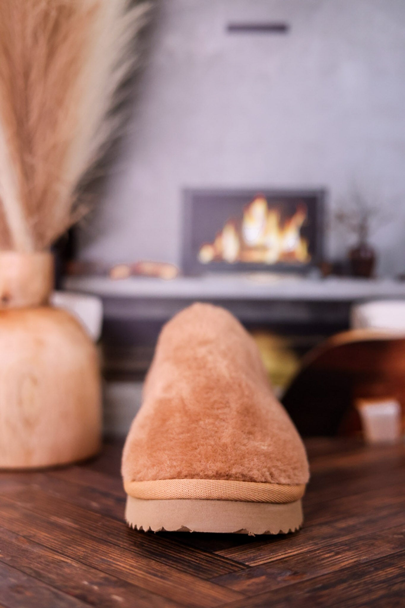 Tan "Comfy" Fuzzy Slippers