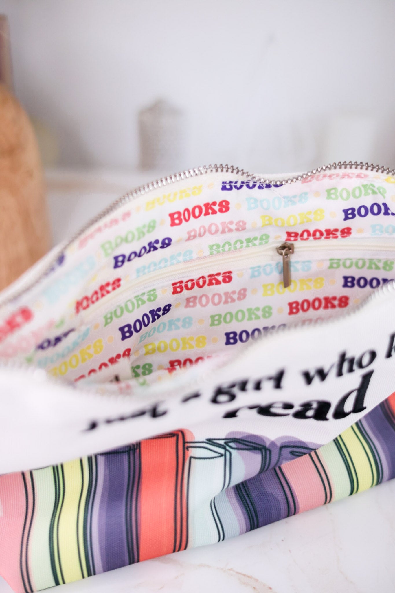 "Just A Girl Who Loves To Read" Zippered Pouch