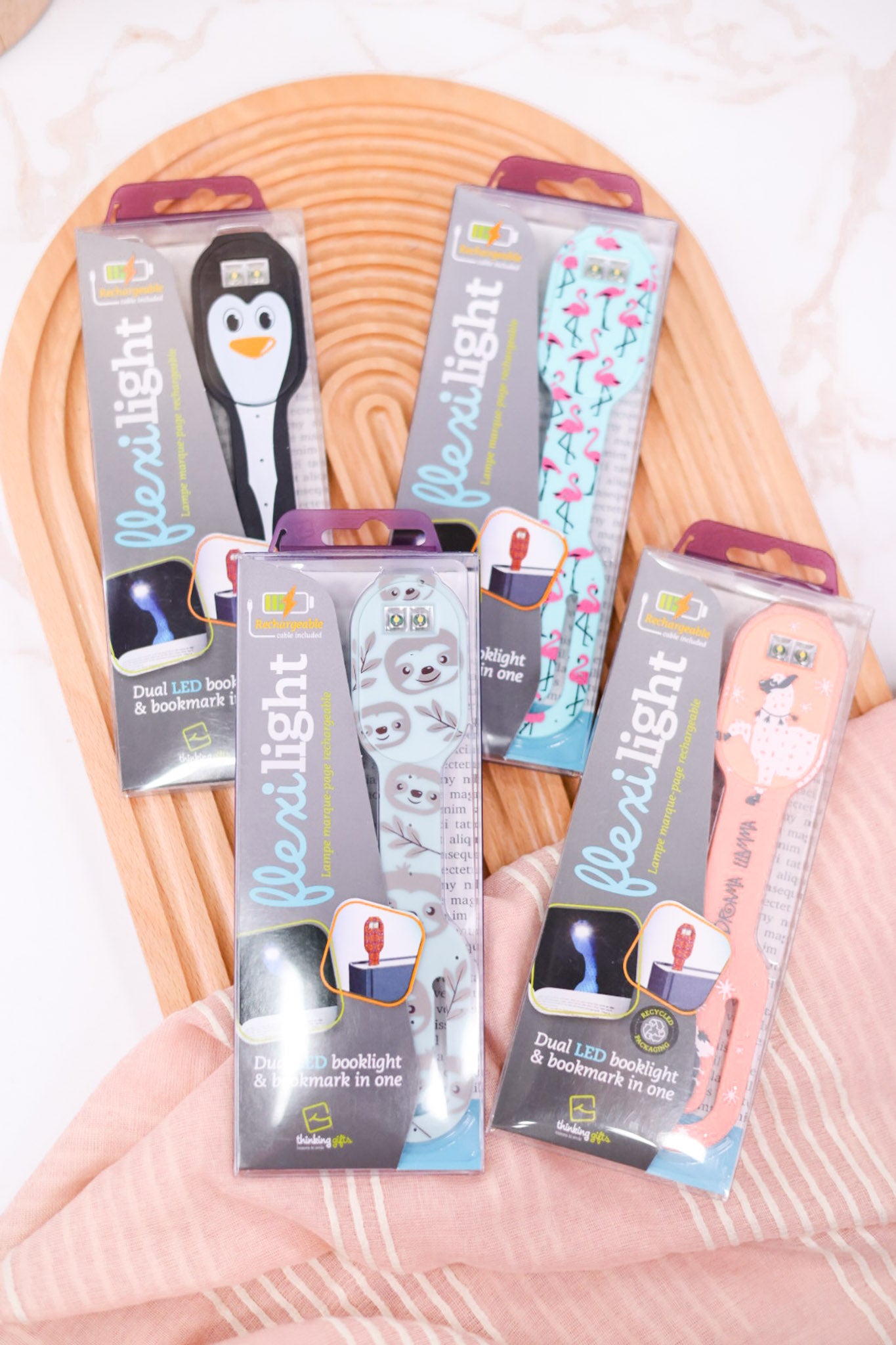Rechargeable Flexilight Book Light in Fun Animal Prints
