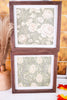 10.5" Reversible Floral/Botanical Sign With Espresso Wood Frame