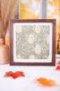 10.5" Reversible Floral/Botanical Sign With Espresso Wood Frame