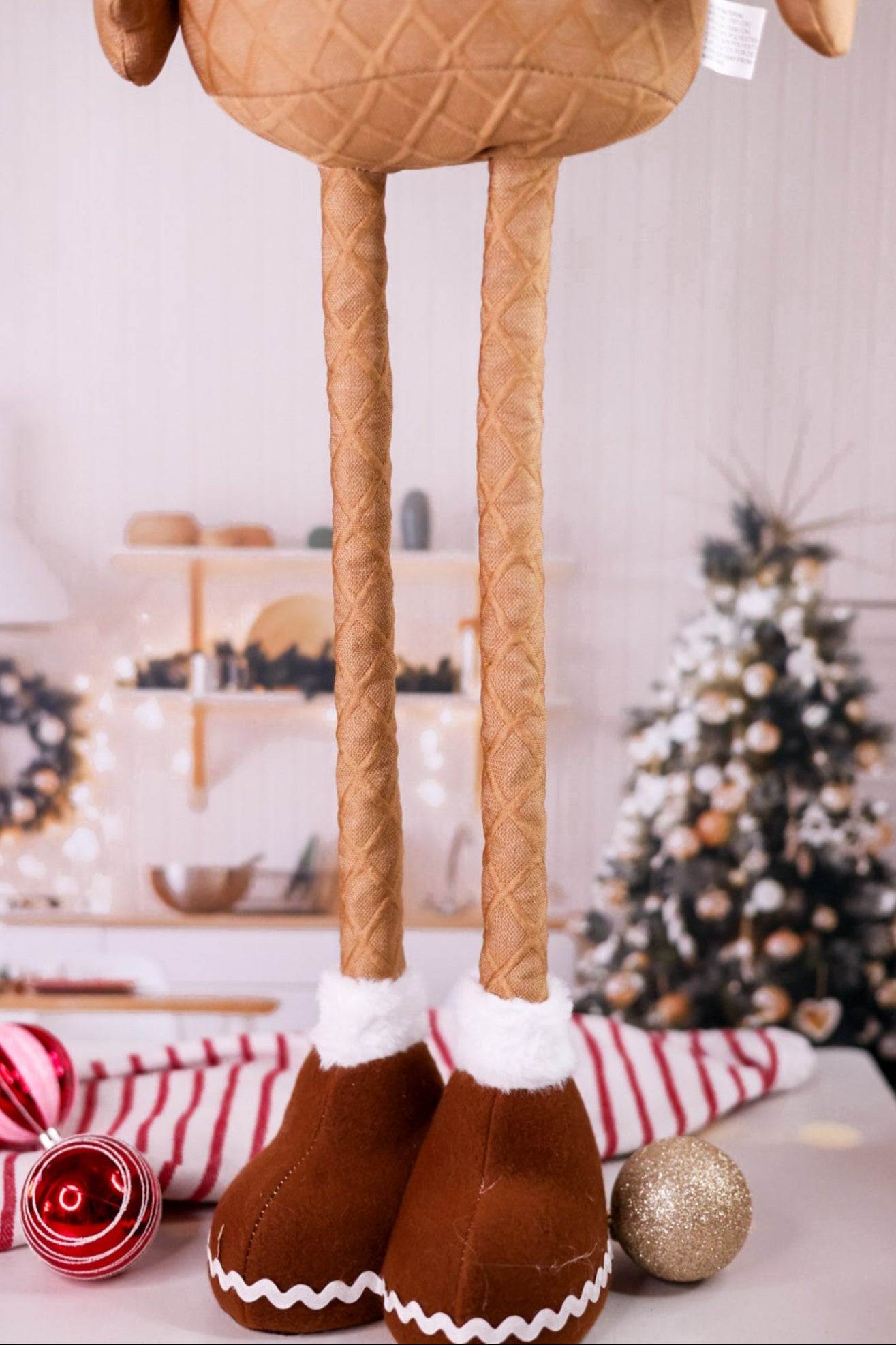 Pastel Bakery Gingerbread Stretch Leg Plush Decorations (2 Colors) FINAL SALE