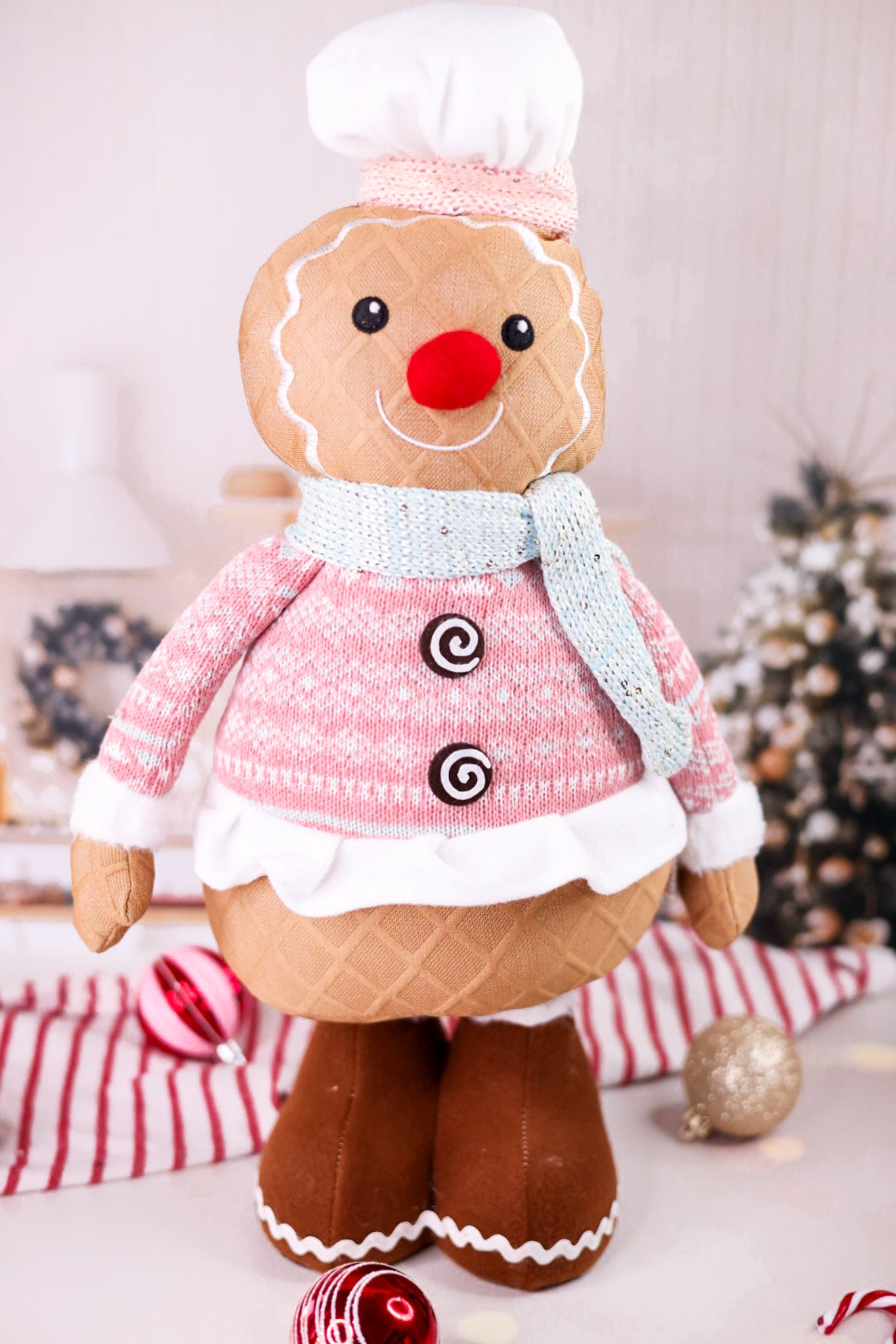 Pastel Bakery Gingerbread Stretch Leg Plush Decorations (2 Colors) FINAL SALE