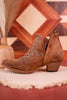 Stitched Leather Booties in Rich Honey