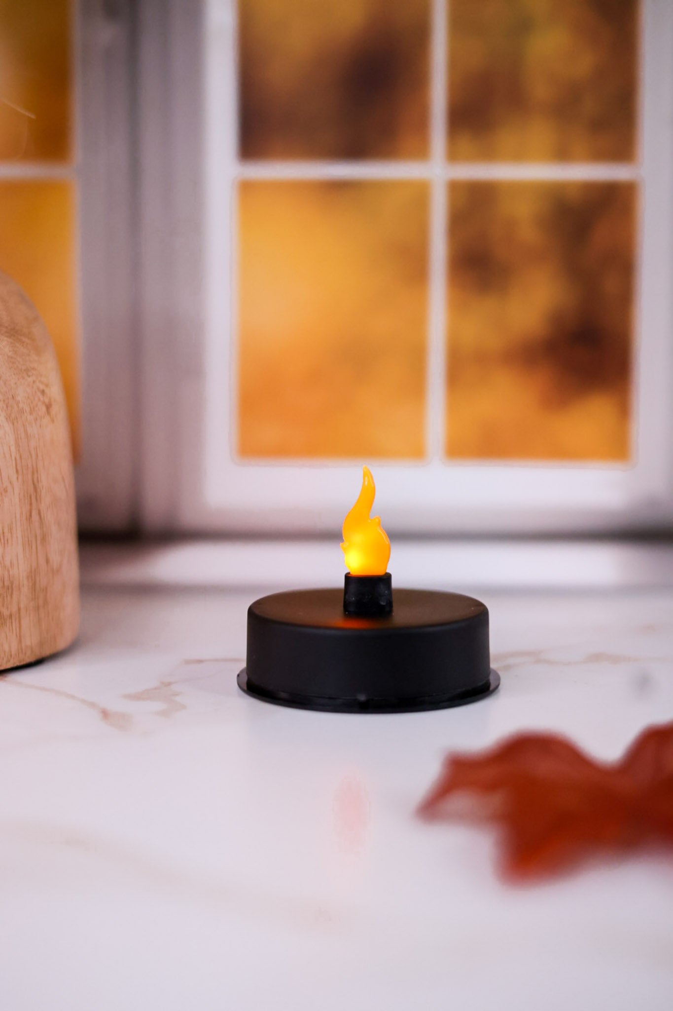 Black LED Flame Tea Light