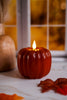 Orange LED Pumpkin Candle