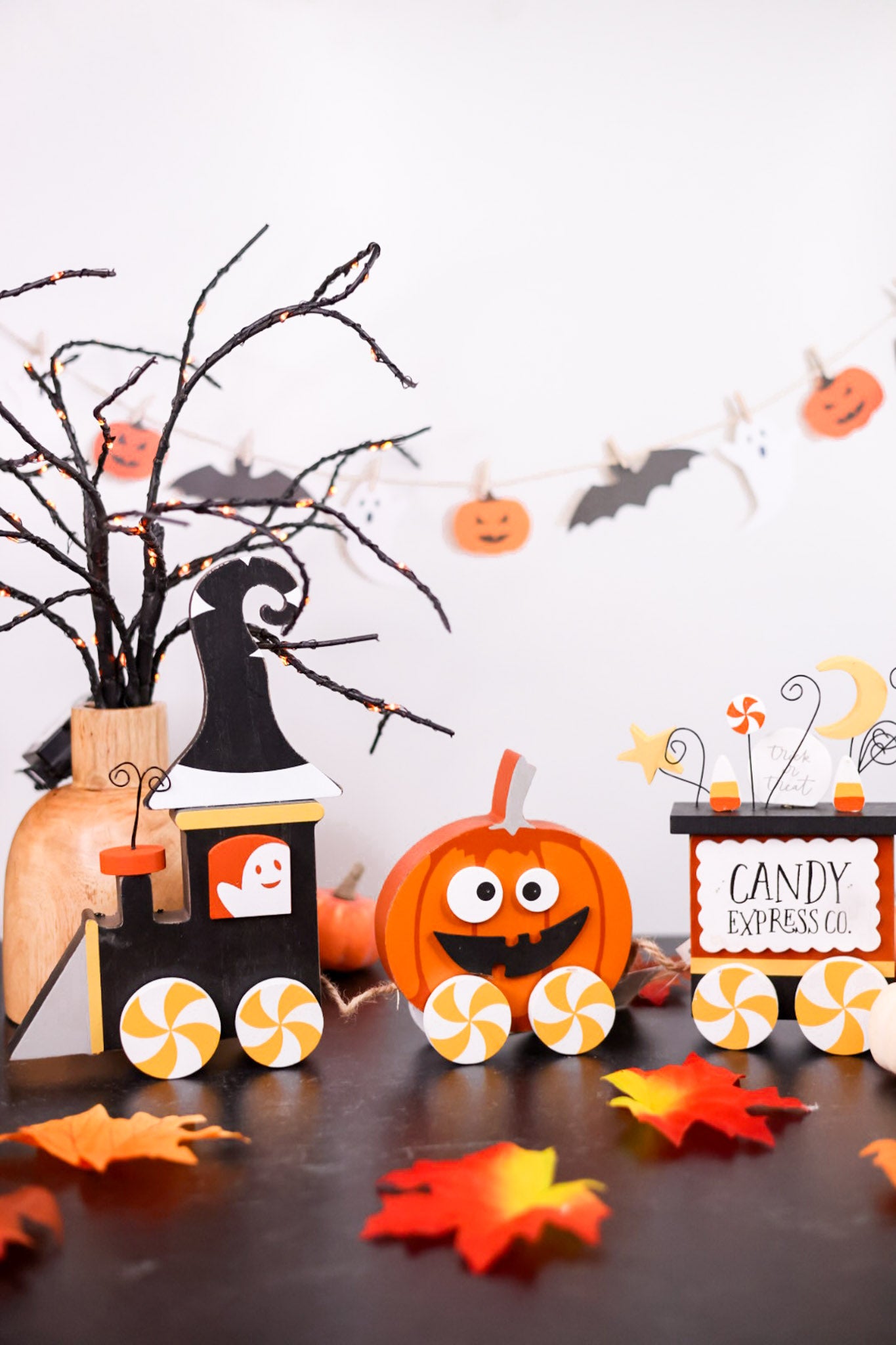 Wooden Halloween Candy Train