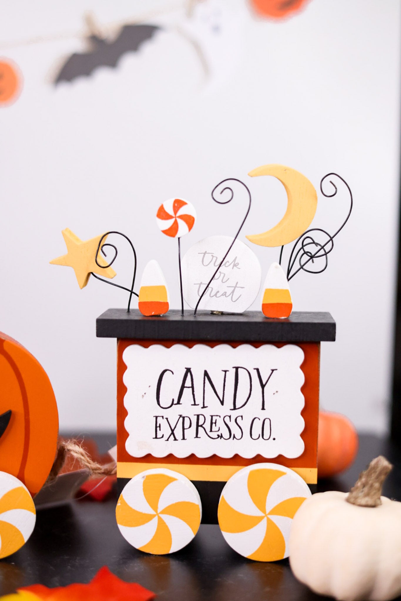 Wooden Halloween Candy Train