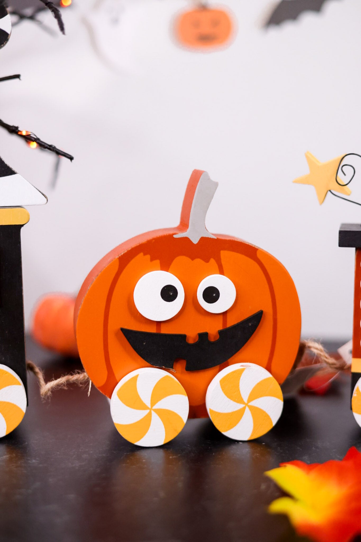 Wooden Halloween Candy Train