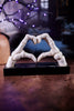 Set of Two Skeleton Heart Hand Bookends