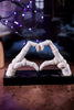 Set of Two Skeleton Heart Hand Bookends