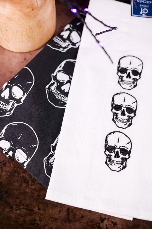 Skully Halloween Decorative Towels (Set Of 2)