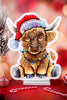 16" Christmas Highland Cow Infinity Light