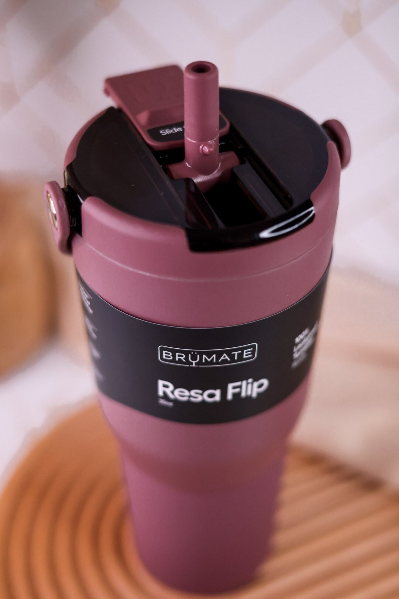 Brumate Rose Taupe 35oz Resa Flip Tumbler