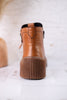 The Kelko Camel Leather Zippered Booties