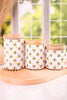 Bee Enameled Wood Containers (3 Sizes)