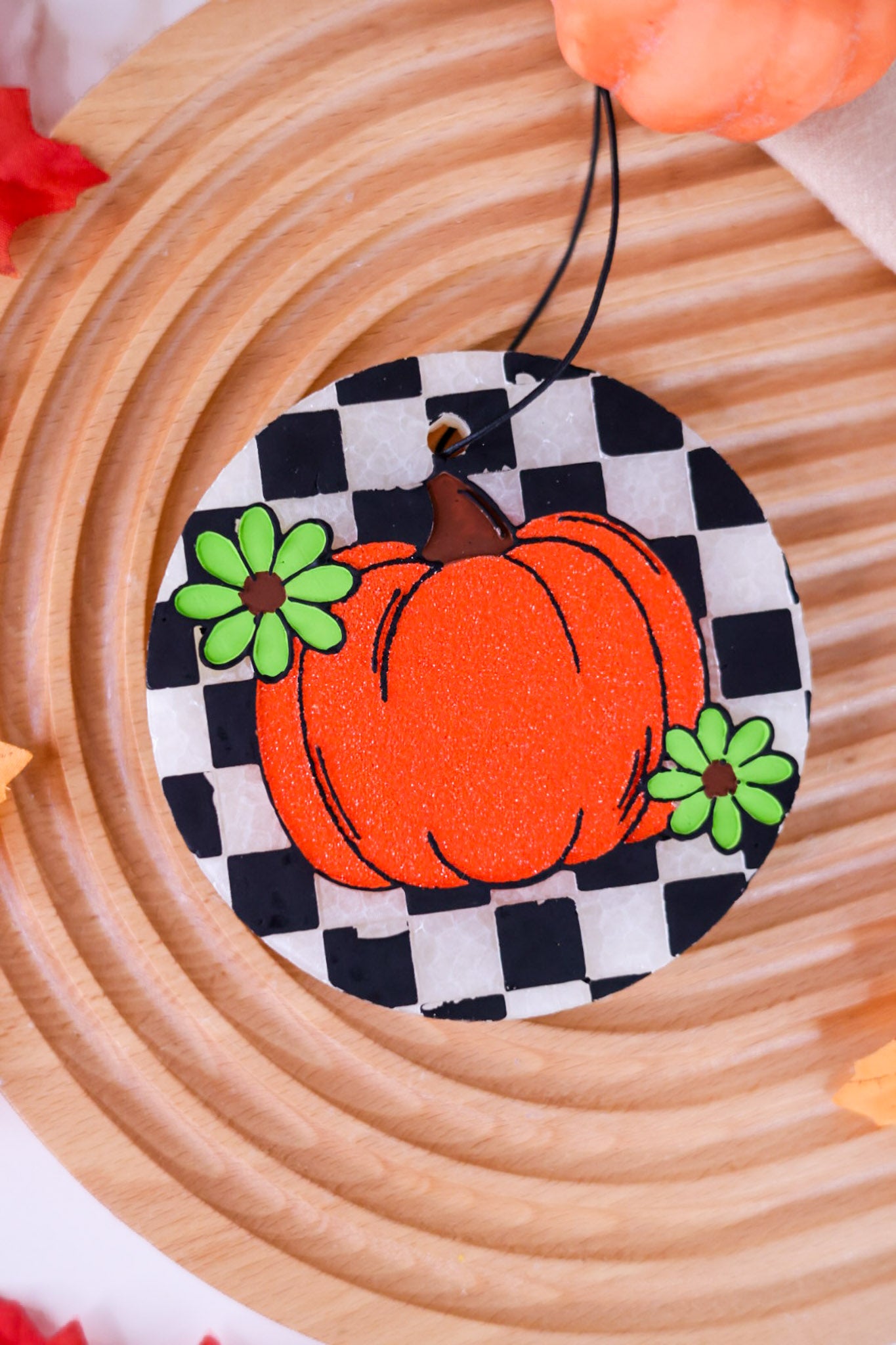 Checkered Pumpkin Freshie (3 Scents)