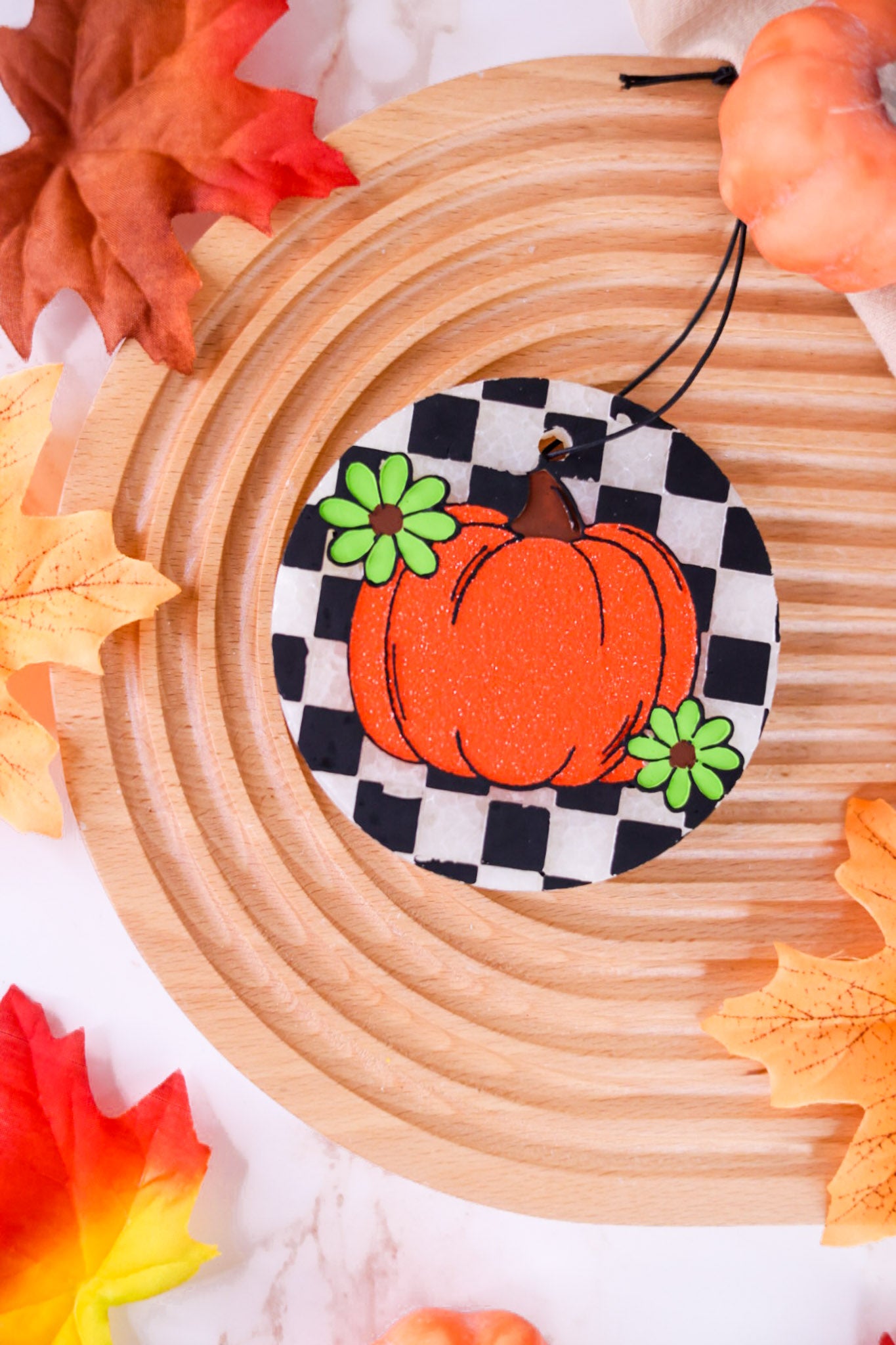 Checkered Pumpkin Freshie (3 Scents)