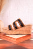 The "Tracie" Black & Tan Slide Sandal