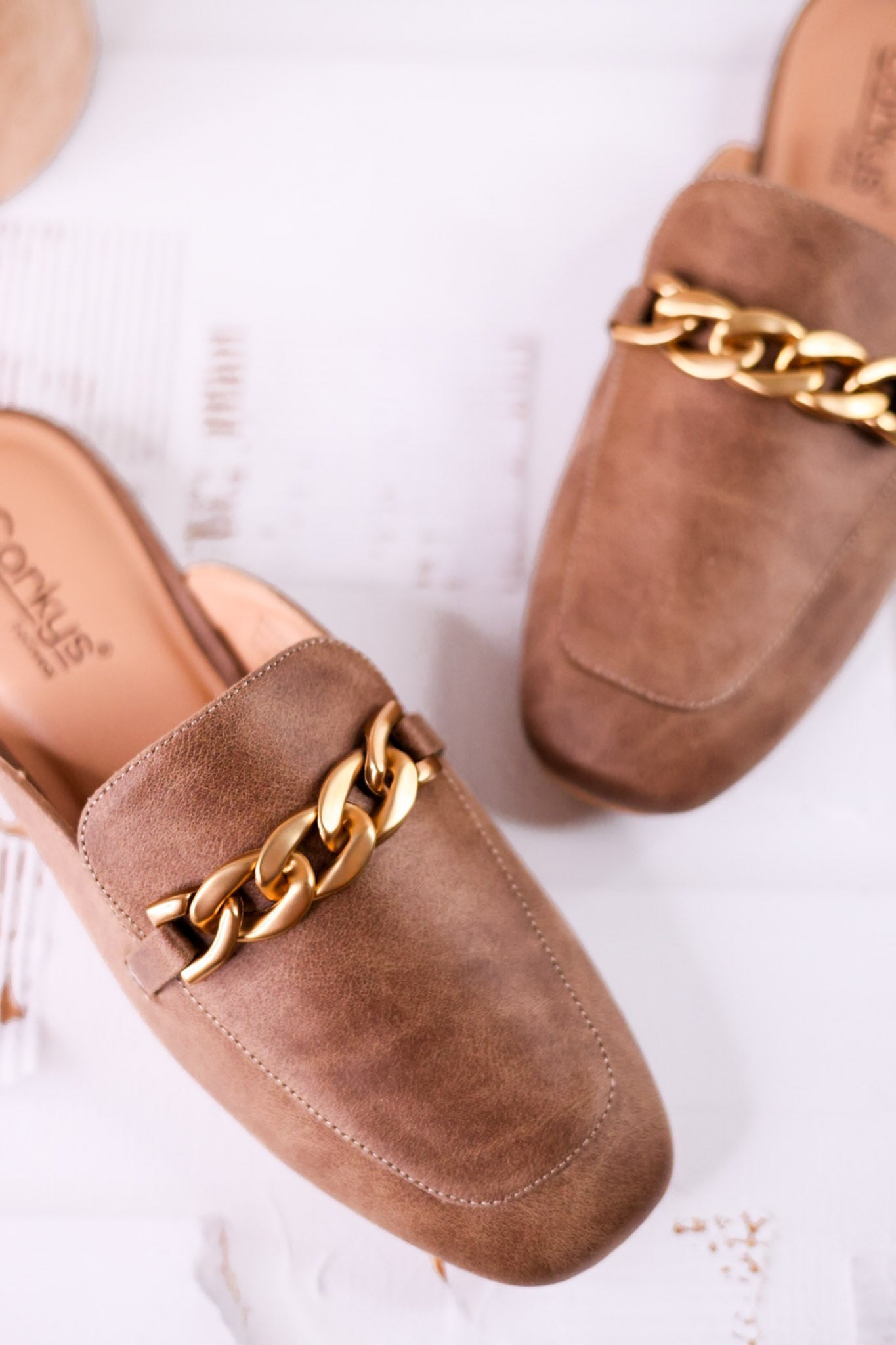 Keepsake Loafers In Tan Faux Leather