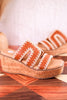 The "Tracie" Tan & Cream Slide Sandal
