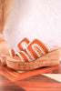 The "Tracie" Tan & Cream Slide Sandal