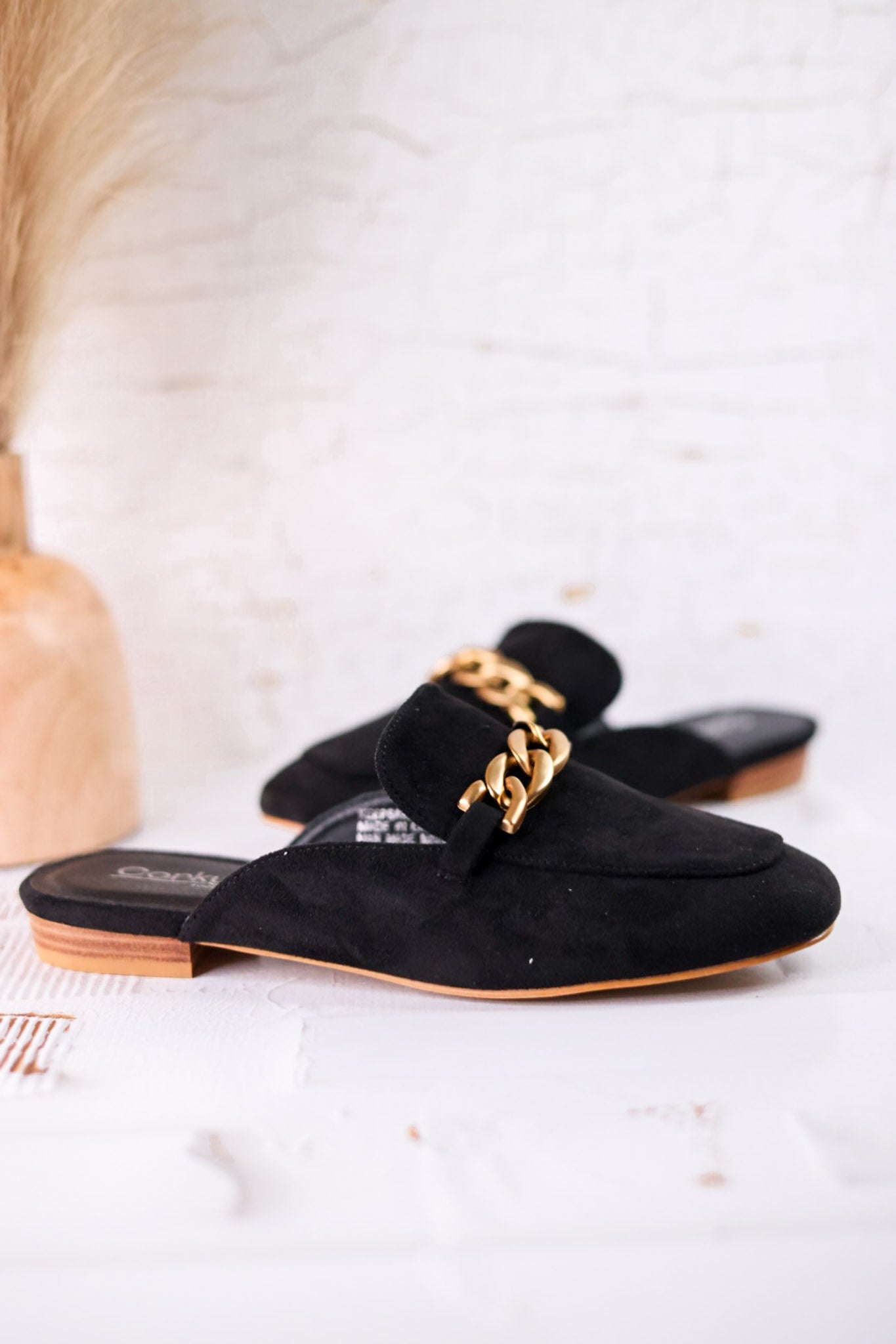 Keepsake Loafers In Black Faux Suede