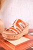 The "Tracie" Tan & Cream Slide Sandal