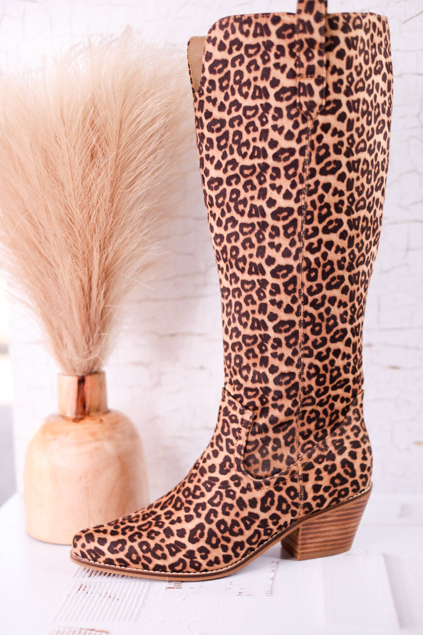 Hat's Off Leopard Wide Calf Boots