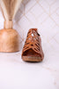 Innocencia Brown Leather Wedge Sandals