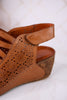 Innocencia Brown Leather Wedge Sandals