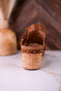 Hey Stranger Wedge Heels In Saddle Brown