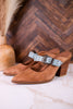 For The Girls Camel Mules With Heel In Camel Brown