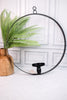 Iron Circular Wall Mount Candle Sconce