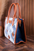 Blue Denim Diamond Patterned Wrangler Tote Bag