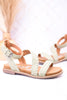 Sage Woven Ankle Strap Sandals