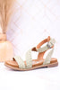 Sage Woven Ankle Strap Sandals