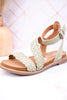 Sage Woven Ankle Strap Sandals