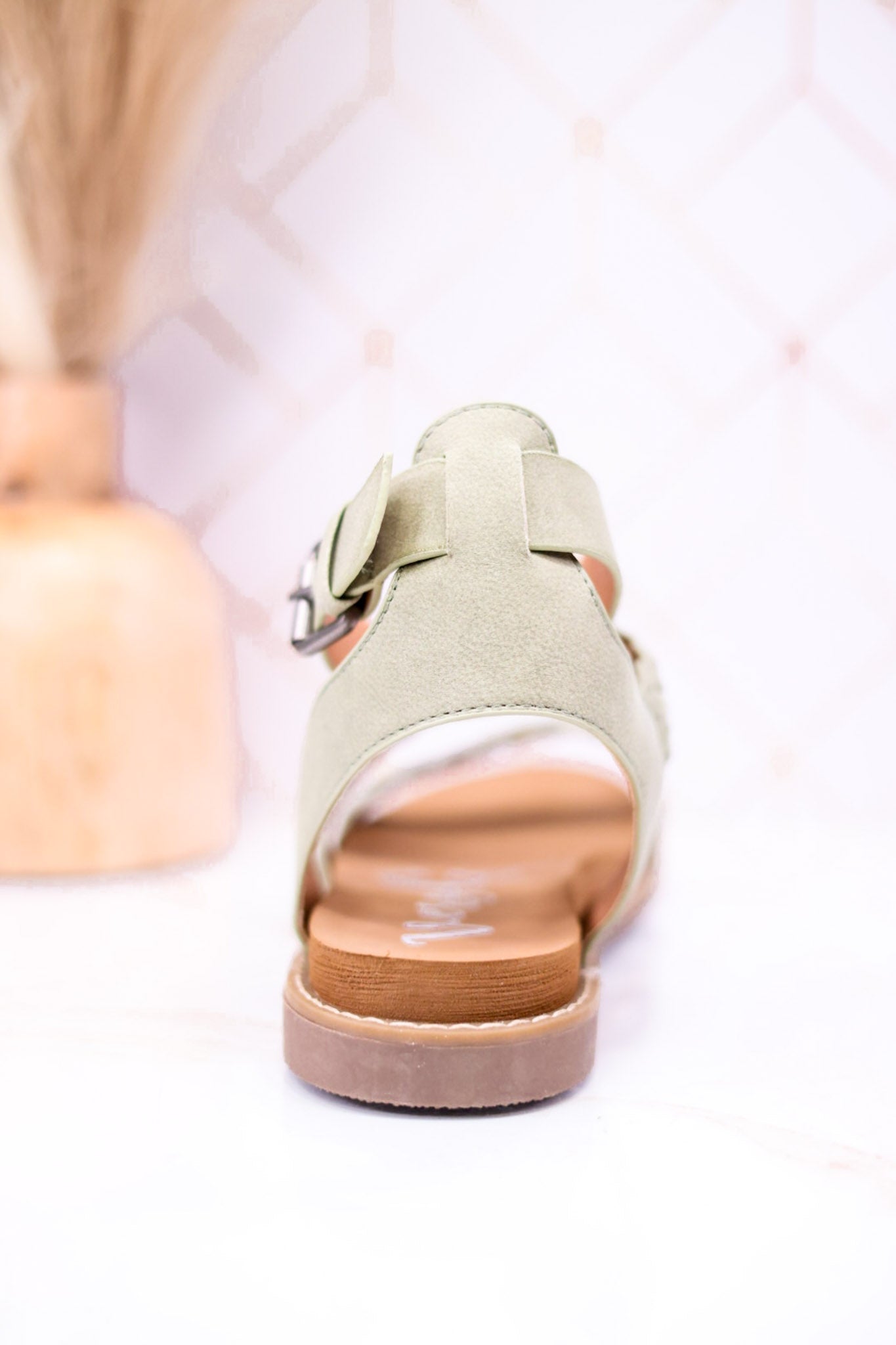 Sage Woven Ankle Strap Sandals