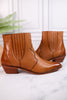 Peacemaker Leather Tan Ankle Bootie