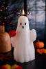 Ghost With Pumpkin LED Wax Decorative Candle Figure