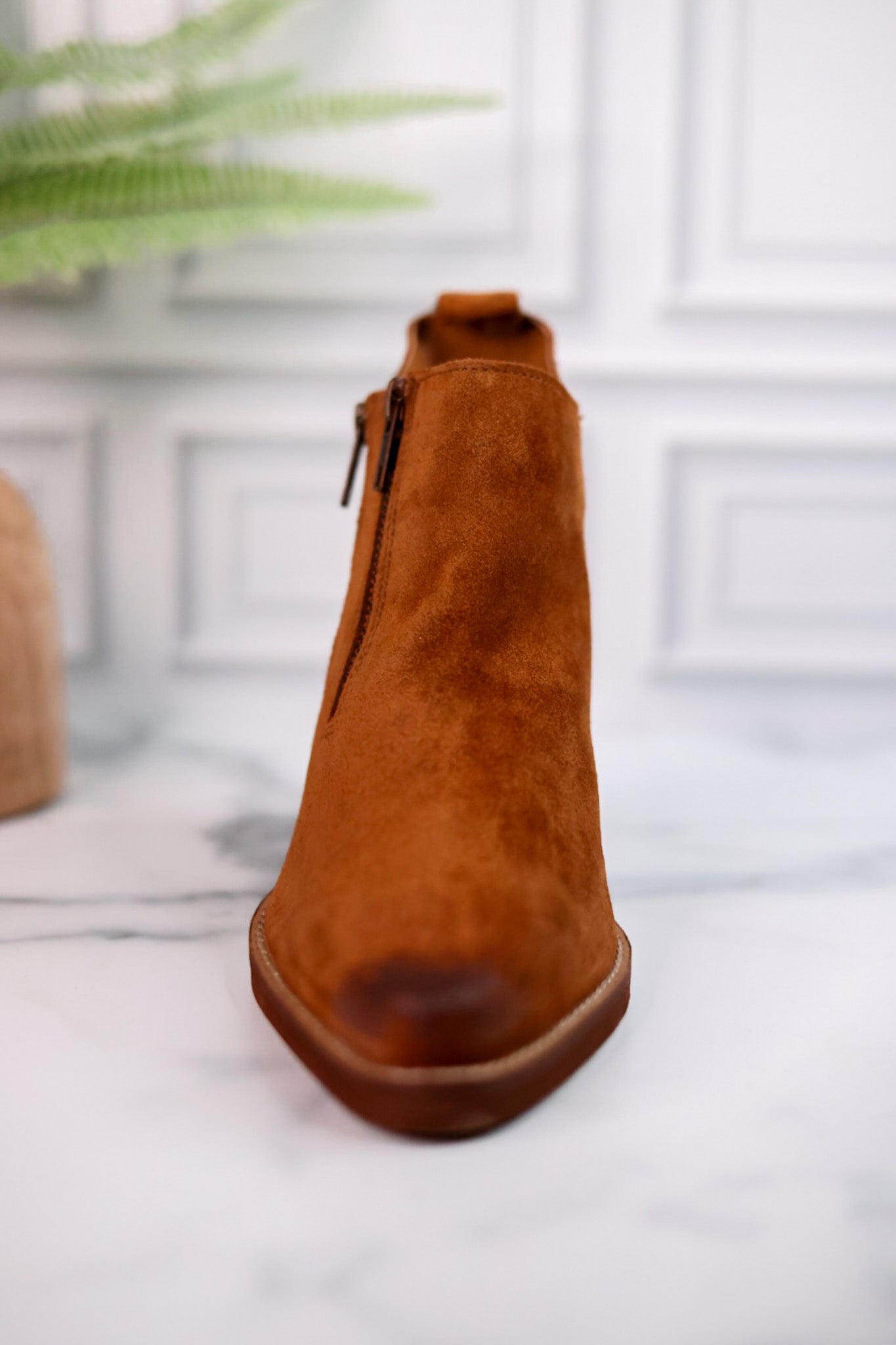 Bandit Suede Ankle Booties with Double Zippers