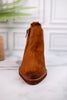Bandit Suede Ankle Booties with Double Zippers