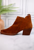 Bandit Suede Ankle Booties with Double Zippers
