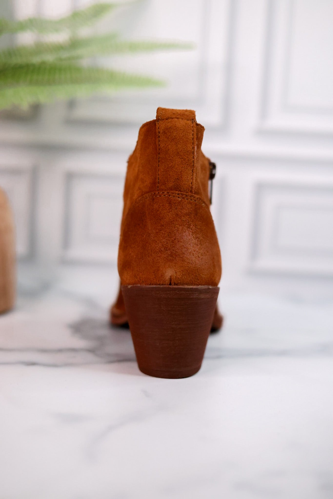 Bandit Suede Ankle Booties with Double Zippers