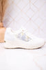 Trendy Wedge Sneakers W/ Floral Mesh Detail